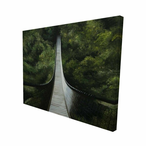 Begin Home Decor 16 x 20 in. Suspended Bridge in the Forest-Print on Canvas 2080-1620-LA145